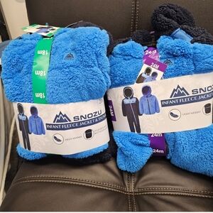 Snozu Infant 2-2-piece Fleece Sets BUNDLE, Blue nwt 18m-24m